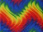 Digital Print Soft Huggle Fleece, Rainbow Wave