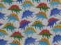 Dino Parade Polycotton Print, White
