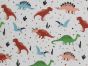 Dino Wonderland Polycotton Print, White