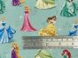 Disney Printed Cotton, Princess Sparkle, Mint