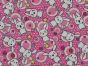 Dizzy Bunny Cotton Poplin Print, Pink