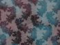 Floral Wave Embroidered Scalloped Edged Tie Dye Sequin Tulle, Claret and Blue
