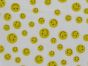 Emoji Smiles Polycotton Print, White