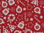Festive Doodles Cotton Rich Panama Canvas, Red