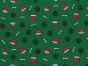 Festive Paws Polycotton Print, Green