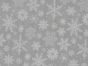 Festive Snowflakes Polycotton Print, Grey