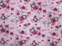 Floral Birds Nest Cotton Jersey, Pink