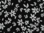 Floral Blooms Viscose Print, Black
