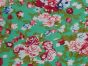 Floral Bouquets Viscose Print, Mint