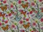Floral Butterflies Printed Corduroy, Cream