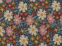 Floral Cascade Polycotton Print, Navy