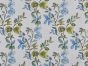 Floral Kew Cotton Curtain Fabric, Larkspur