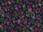 Floral Leaves Cotton Print, Navy