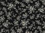 Floral Silhouette Soft Viscose Poplin, Black