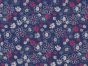 Flower Party Polycotton Print, Navy