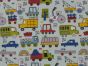 Funtime Vehicles Polycotton Print, Sky