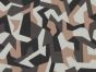 Geometric Camouflage Cotton Poplin Print, Brown