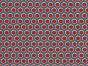Geometric Honeycomb Cotton Print, Red