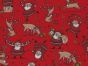 Gifts From Santa Polycotton Print, Red