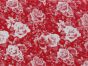 Halftone Rose Cotton Poplin Print, Red