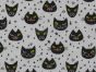 Halloween Cats Polycotton Print, White