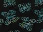 Indian Batik Cotton, Butterfly Glide, Ebony