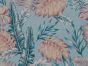 Island Palm Trees Stretch Cotton Linen Print, Ice Blue