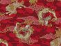 Isumi Japanese Foil Cotton Print, Dragon Chase, Red