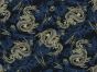 Isumi Japanese Foil Cotton Print, Dragon Flash, Navy