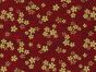 Isumi Japanese Foil Cotton Print, Floral Blossom Waves, Red