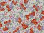 Isumi Japanese Foil Cotton Print, Floral Garden, Cream