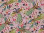 Isumi Japanese Foil Cotton Print, Peacock Flight, Pink