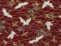 Isumi Japanese Foil Cotton Print, Swooping Crane, Red
