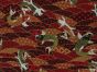 Isumi Japanese Foil Cotton Print, Swimming Koi, Red