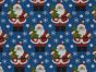 Joyful Santa Polycotton Print, Night