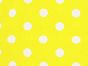 Large White Polka Dot on Yellow Background Polycotton Print