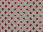 Linen Look Printed Panama Stars, Red