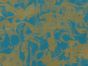 Liquid Swirl Gold Foil Cotton Print, Teal