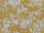 Liquid Swirl Gold Foil Cotton Print, White