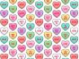 Love Hearts Cotton Print, White
