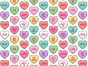 Love Hearts Cotton Print, White