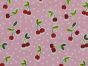 Love You Cherry Cotton Print, Pink