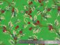 Maxi Christmas Holly Organic GOTS Cotton Poplin, Green