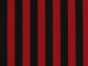 Medium 1cm Stripe Polycotton Print, Red and Black