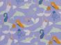 Mermaids and Dolphins Polycotton Print, Lilac