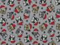 Merry Bulldogs Christmas Cotton Jersey Print, Silver