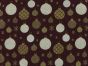 Metallic Baubles Christmas Cotton Print, Wine