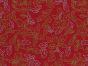 Metallic Foil Christmas Cotton, Holly Outline, Red