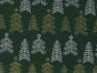 Metallic Foil Christmas Cotton, Star Trees, Green