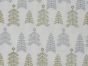 Metallic Foil Christmas Cotton, Star Trees, Ivory
